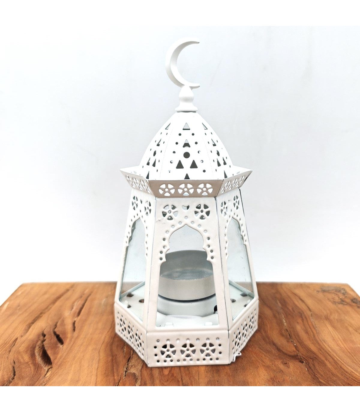 Farolillo Árabe Calado - Vela - 17 cm x 9 cm - Modelo Luna Creciente Hilal