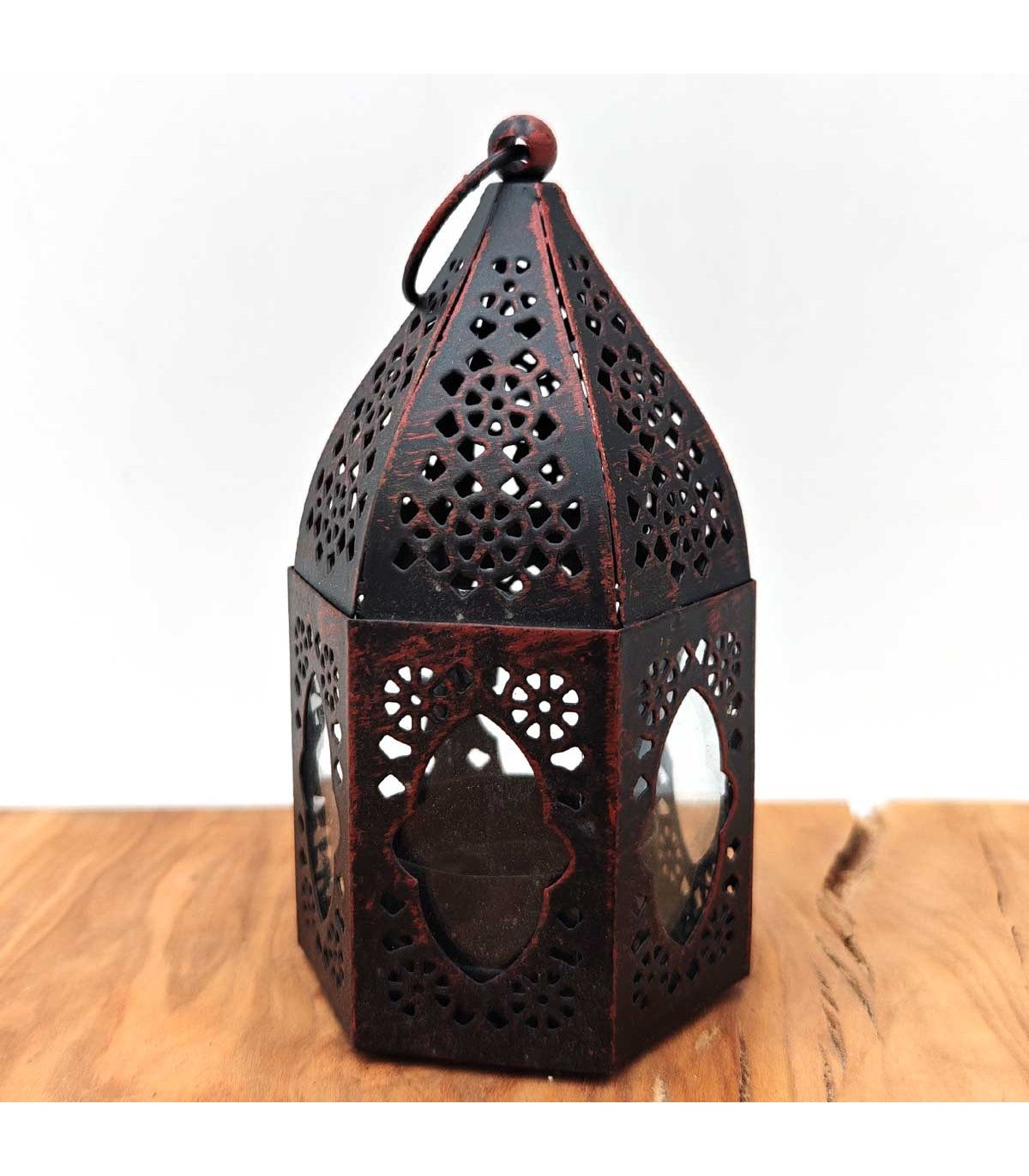 Farolillo velas Árabe Calado - 13 cm x 7 cm - Modelo Kadimun