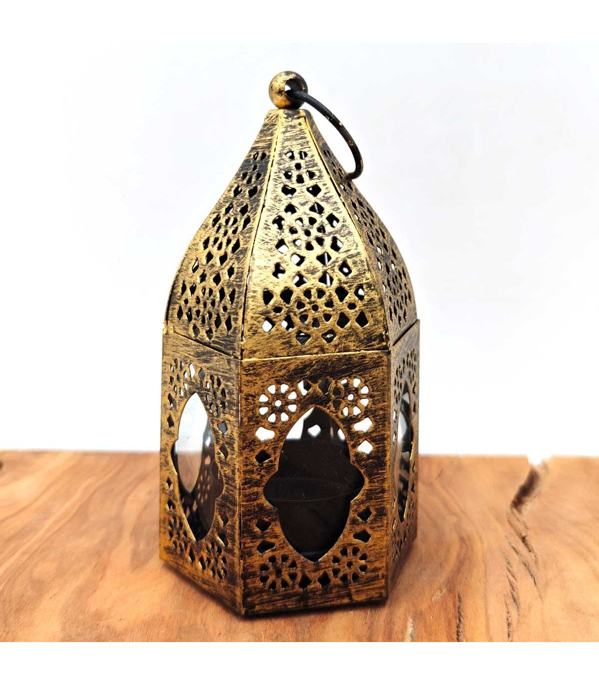 Farolillo velas Árabe Calado - 13 cm x 7 cm - Modelo Kadimun