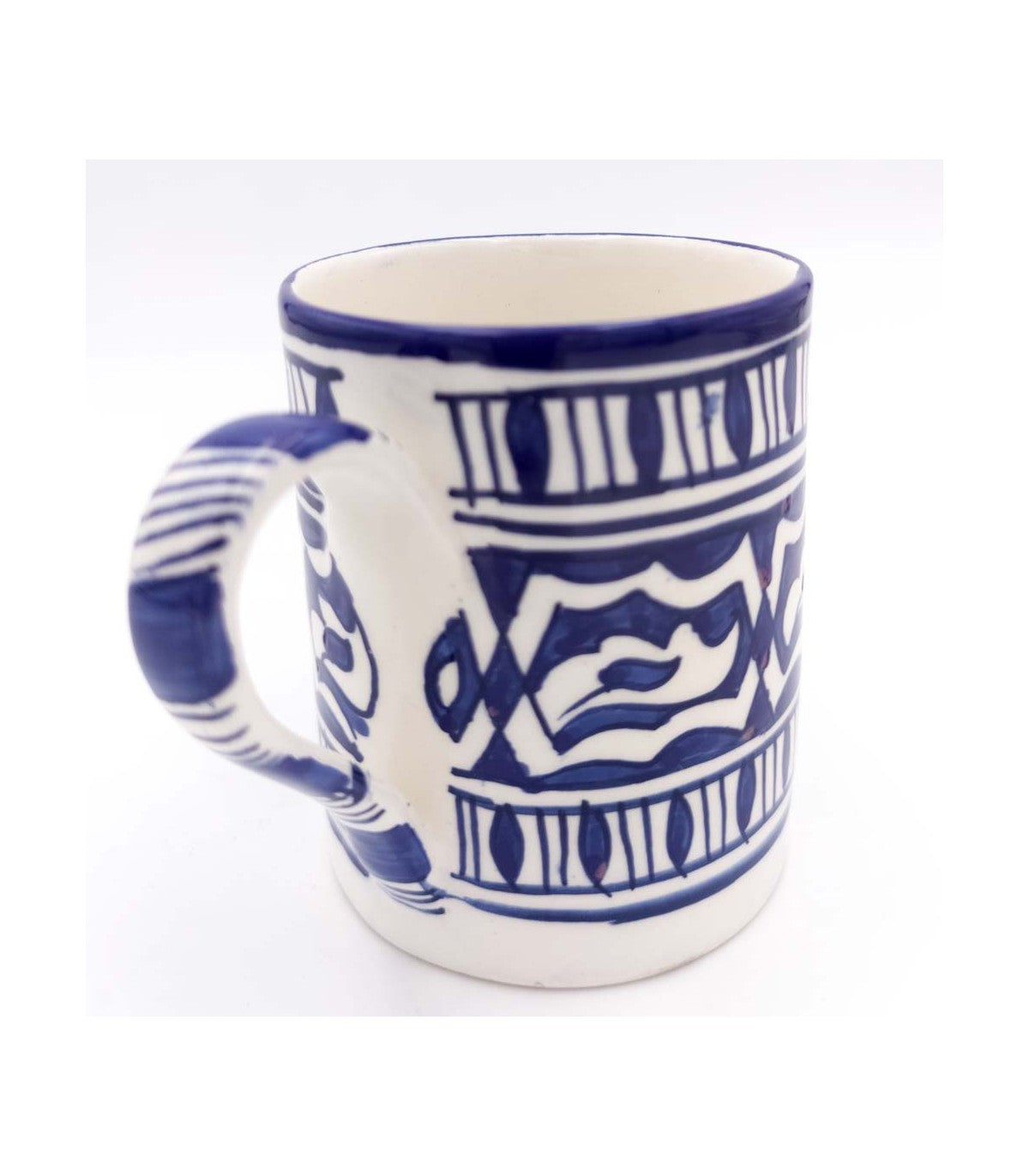 Taza Cerámica Fez Pintada a Mano - Artesanía Marroquí - Modelo SAHNEINUN (300ml)