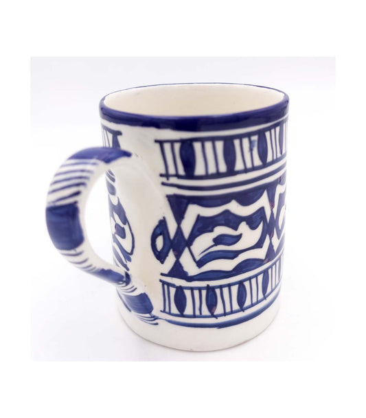 Mug en Céramique de Fès Peint à la Main - Artisanat Marocain - Modèle SAHNEINUN (300ml) 