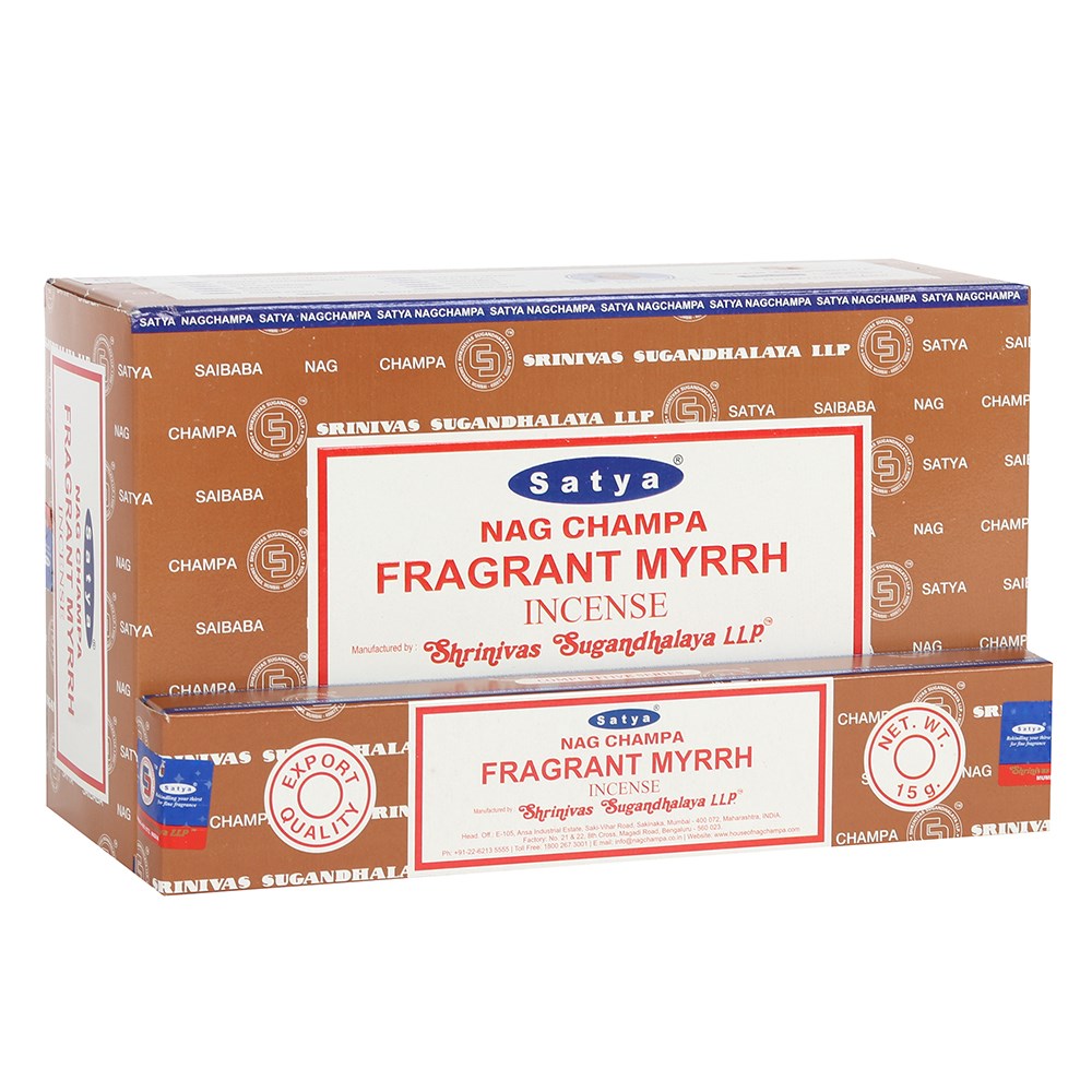 Incienso Satya Fragrant Myrrh Mirra en varitas 15gr Nag Champa