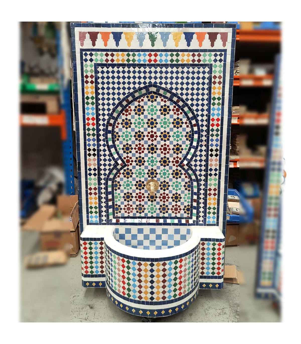 Andalusian Moorish Mosaic Fountain - Al Karawi Kabir Model