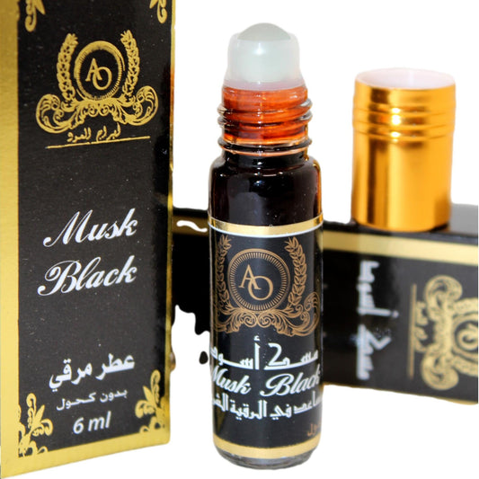 Parfum Arabe Musc Noir Deluxe Édition Limitée - 6 ml - Musc Noir Premium - Abraj Al-Oud