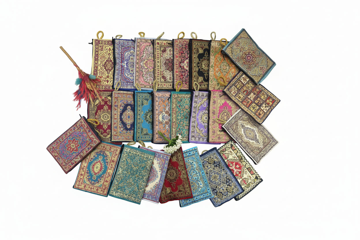 Pack 12 Monederos Turcos con Ojo Turco - Diseños Orientales Surtidos - Decoración marroquí