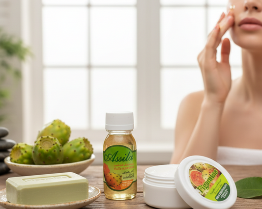 Aplicación del pack Figamine - Ritual de belleza facial con aceite de higo chumbo