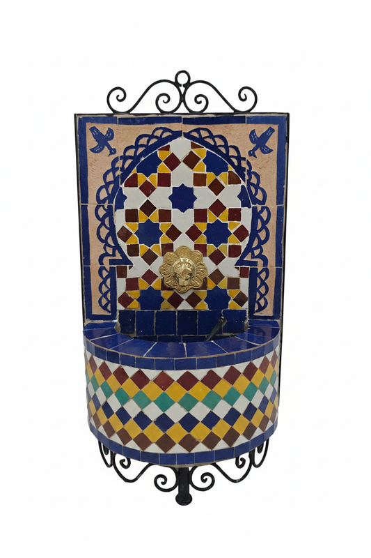 Fuente de Mosaico Morisco Andalusí – Modelo Al-Zahra XS | Multicolor