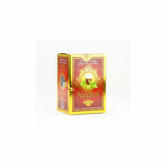 Caja Hayatti AAAAA 200g fondo blanco estudio - té verde chino premium referencia 41022