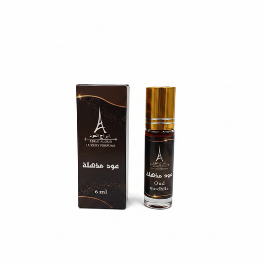 Perfume Oud Modhila roll-on 6ml Abraj Al-Oud fondo blanco - aceite oriental sin alcohol
