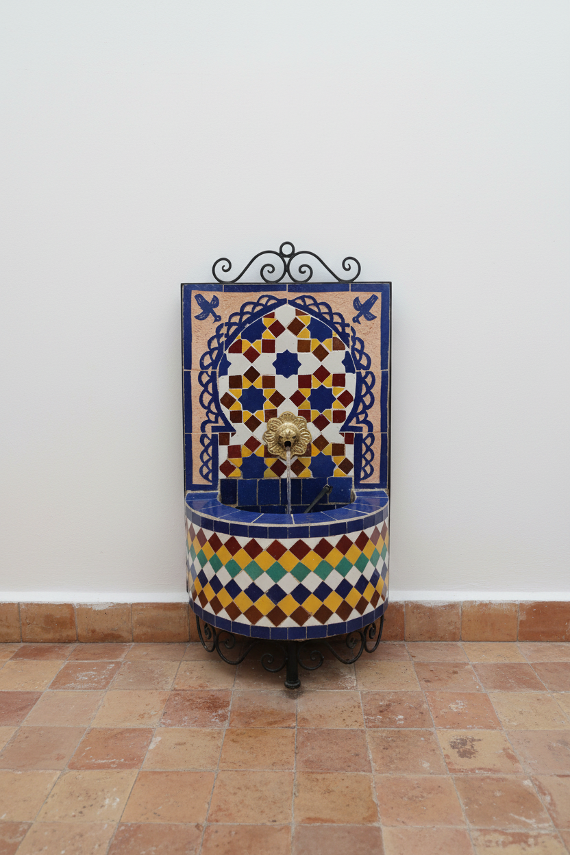 Fuente de Mosaico Morisco Andalusí – Modelo Al-Zahra XS | Multicolor