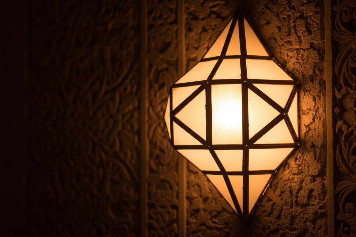Aplique Yahra encendido noche - iluminación cálida decoración árabe