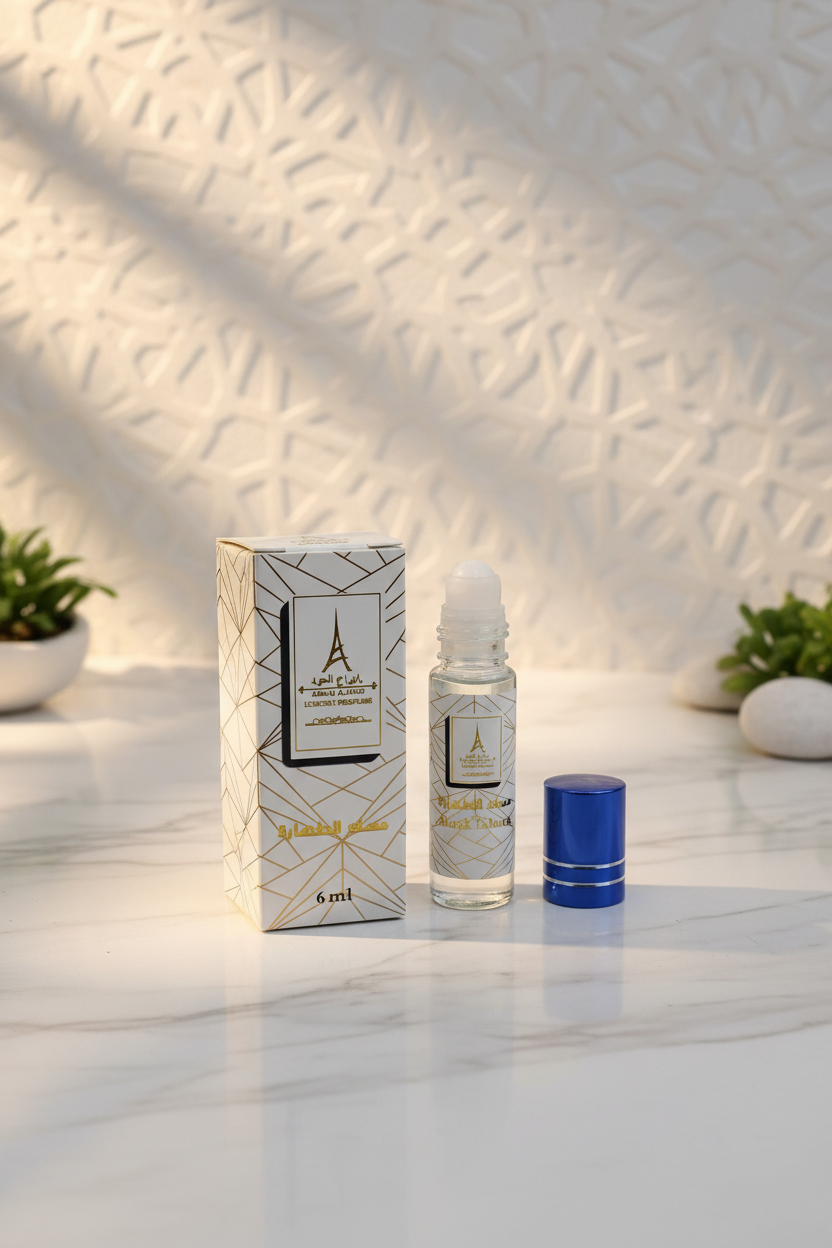 Perfume Musk Al Tahara roll-on 6ml ambiente árabe elegante - Abraj Al-Oud