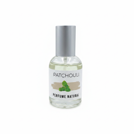 Perfume natural pachulí 50ml fondo blanco - fragancia oriental artesanal