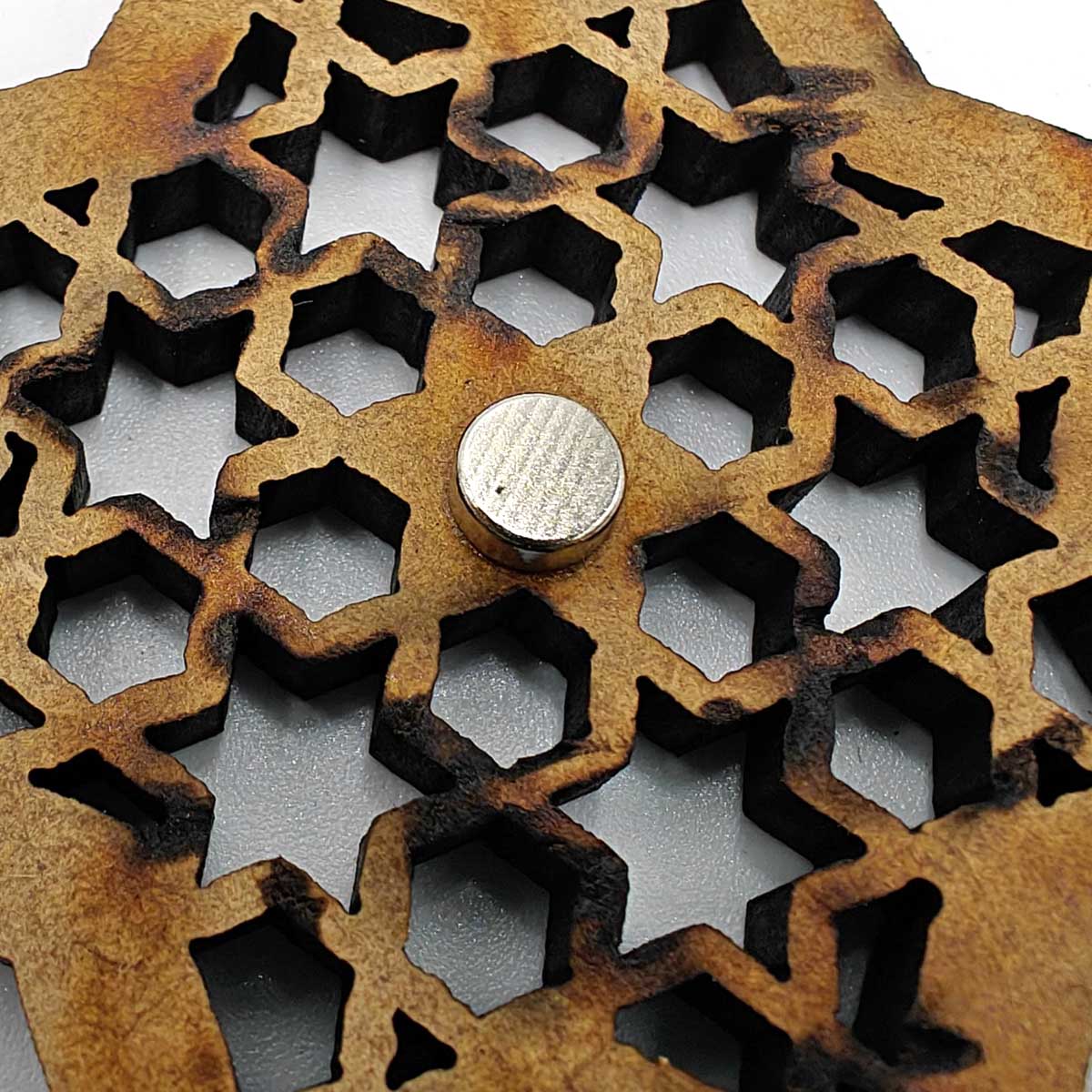 Fridge Magnet - Geometric Design Inspired by the Alhambra - Handmade Souvenir 