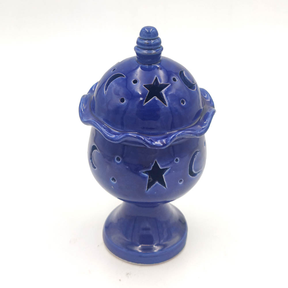 Moroccan Ceramic Candle Holder Dome Censer - Openwork Motifs from Morocco for your Space 