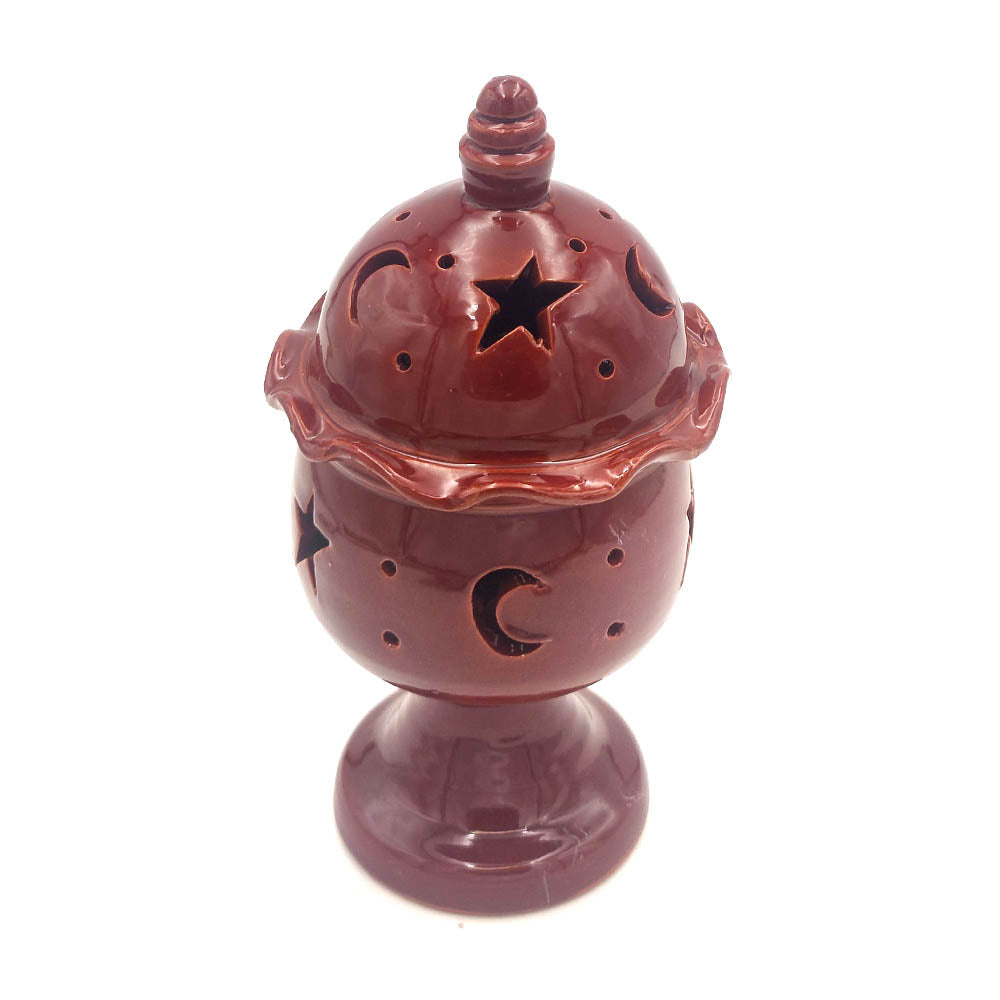 Moroccan Ceramic Candle Holder Dome Censer - Openwork Motifs from Morocco for your Space 