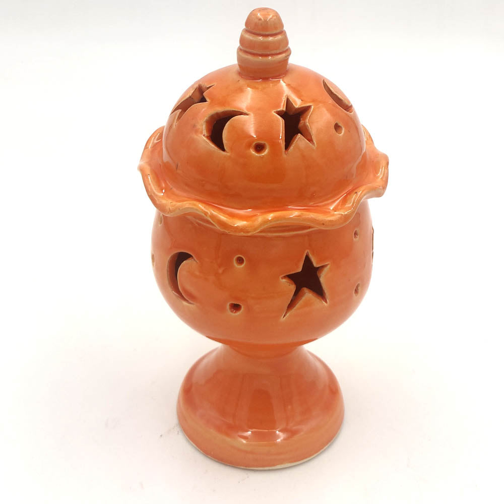 Moroccan Ceramic Candle Holder Dome Censer - Openwork Motifs from Morocco for your Space 