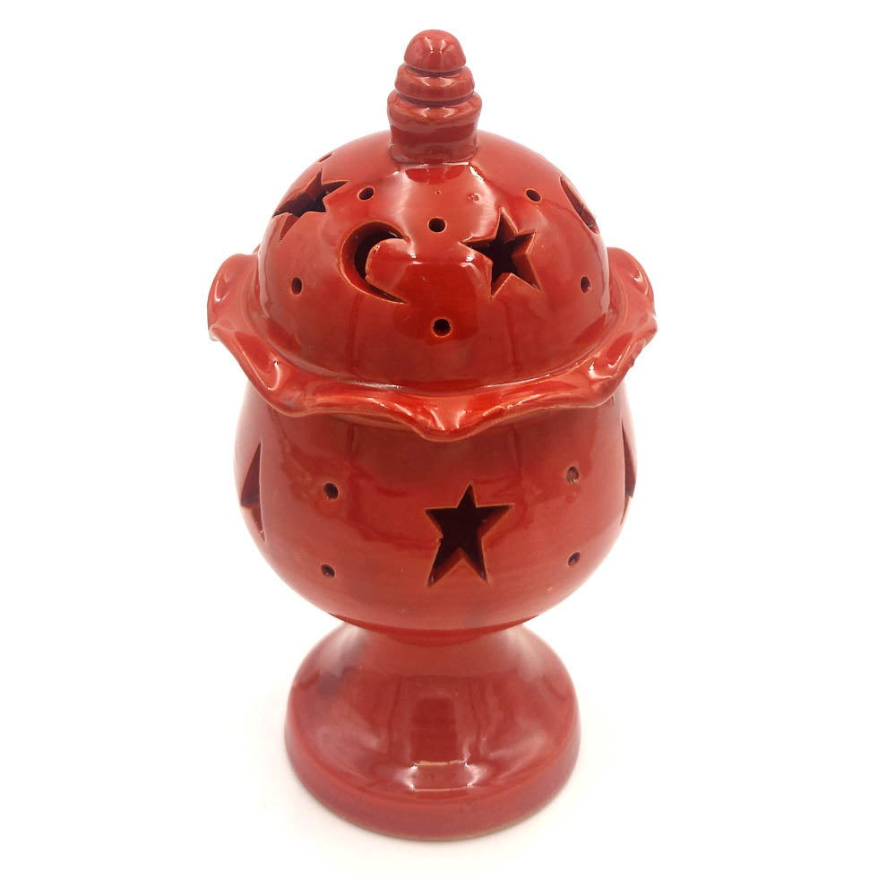 Moroccan Ceramic Candle Holder Dome Censer - Openwork Motifs from Morocco for your Space 