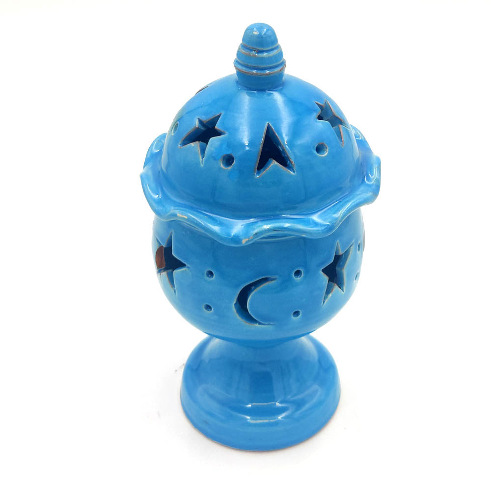 Moroccan Ceramic Candle Holder Dome Censer - Openwork Motifs from Morocco for your Space 