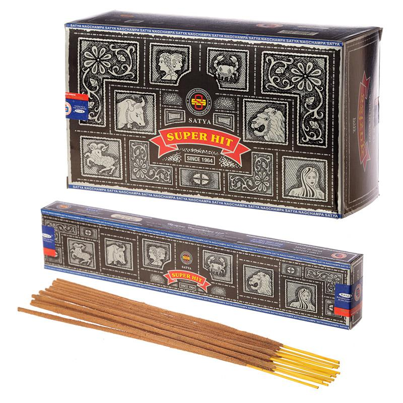 Satya Super Hit Incense Sticks - Natural and Sweet Aromas - High Quality 15gr 