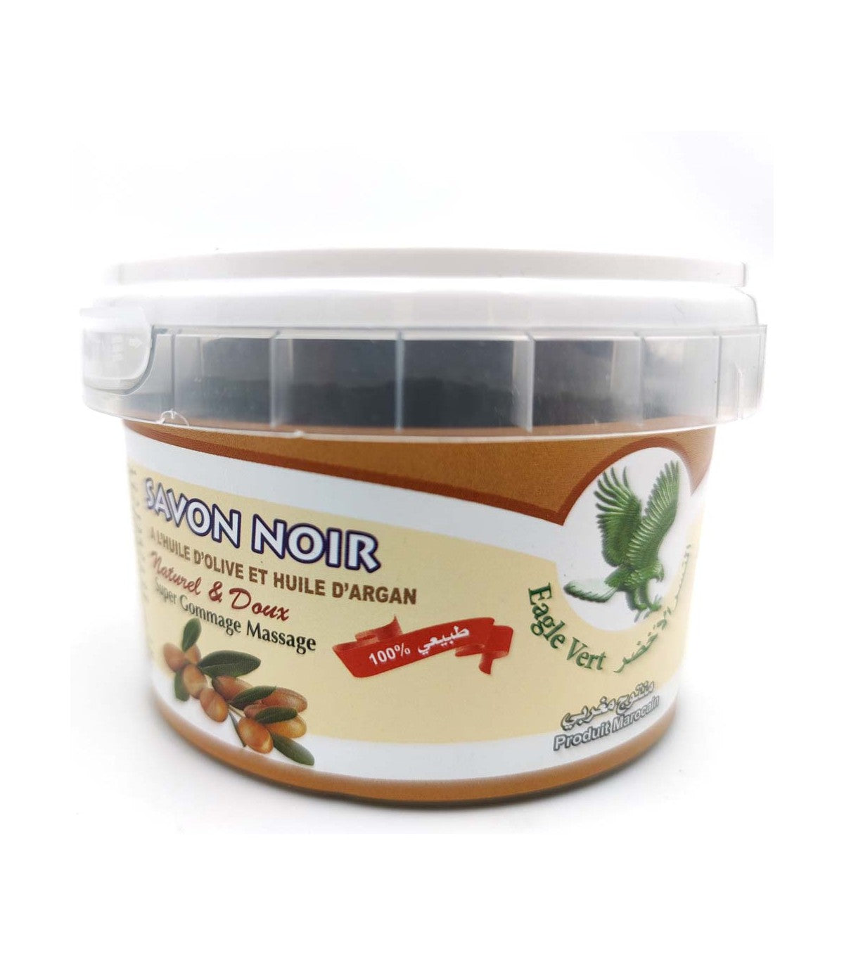 Moroccan Black Soap with Argan Oil | Natural Exfoliant 250g | Deep Cleansing and Cellular Renewal | All skin types