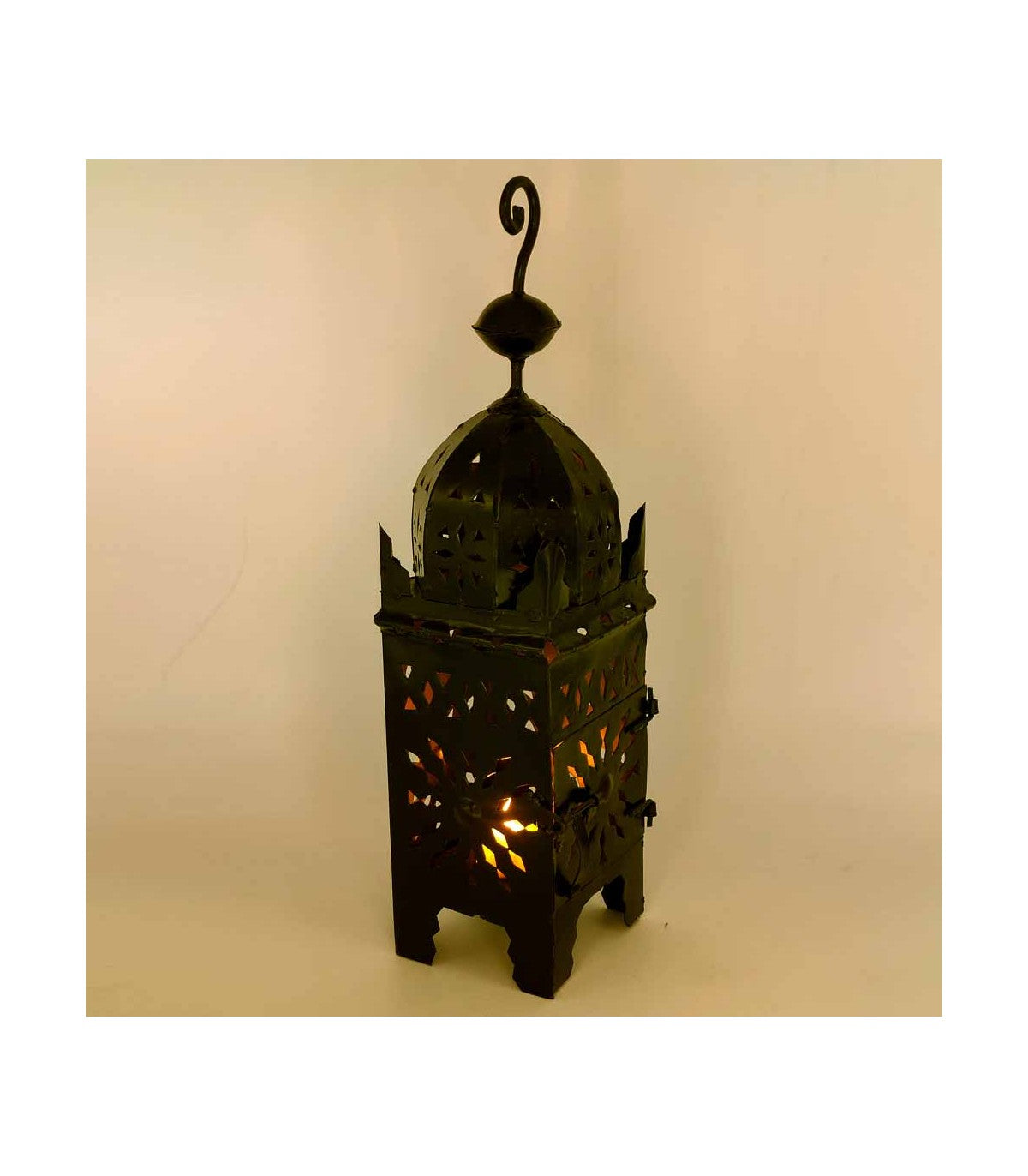 Farol Marroquí de Hierro para Velas y Iluminación Exterior - Artesanía Marruecos