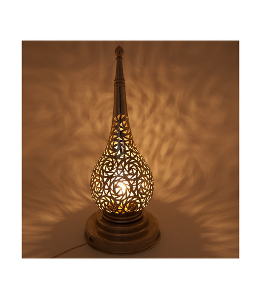 Kamuzra Dhabi Golden Brass Table Lamp - Andalusian Decoration | Moroccan Crafts