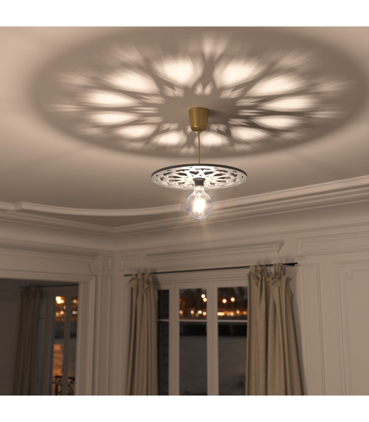 Alhambra Model Ceiling Lamp: Handmade Andalusian Elegance