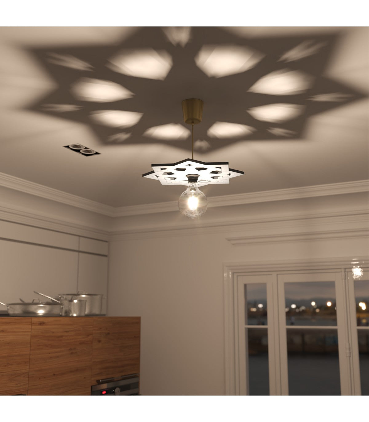 Jadila Model Ceiling Lamp: Handmade Andalusian Elegance