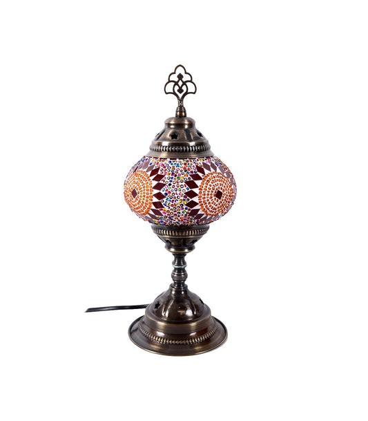 Turkish Glass Mosaic Table Lamp - Handmade in Türkiye