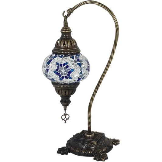 Turkish Lamp - Hanging Table - Swan Design with Murano Glass Mosaic