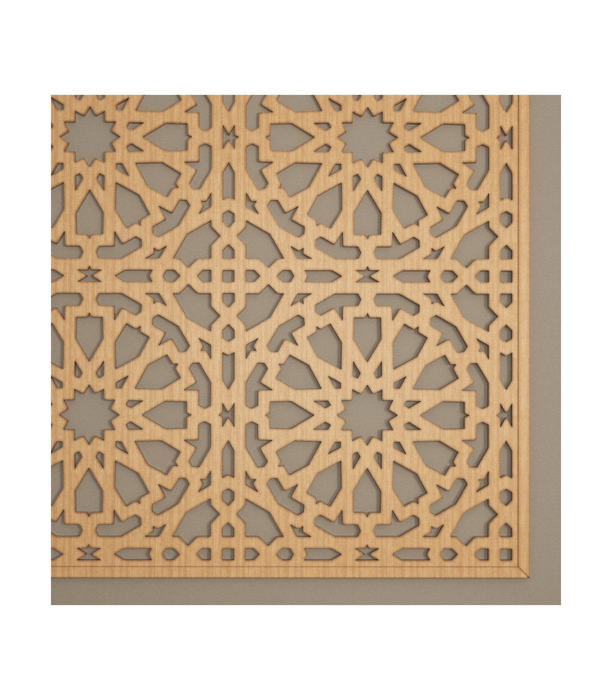 Marco Celosía Árabe de Inspiración Alhambra - 100 cm x 100 cm: Elegancia Andalusí para tu Espacio