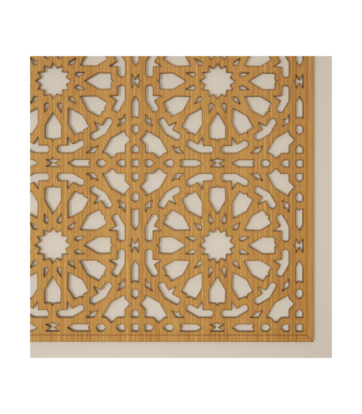 Marco Celosía Árabe de Inspiración Alhambra - 100 cm x 100 cm: Elegancia Andalusí para tu Espacio