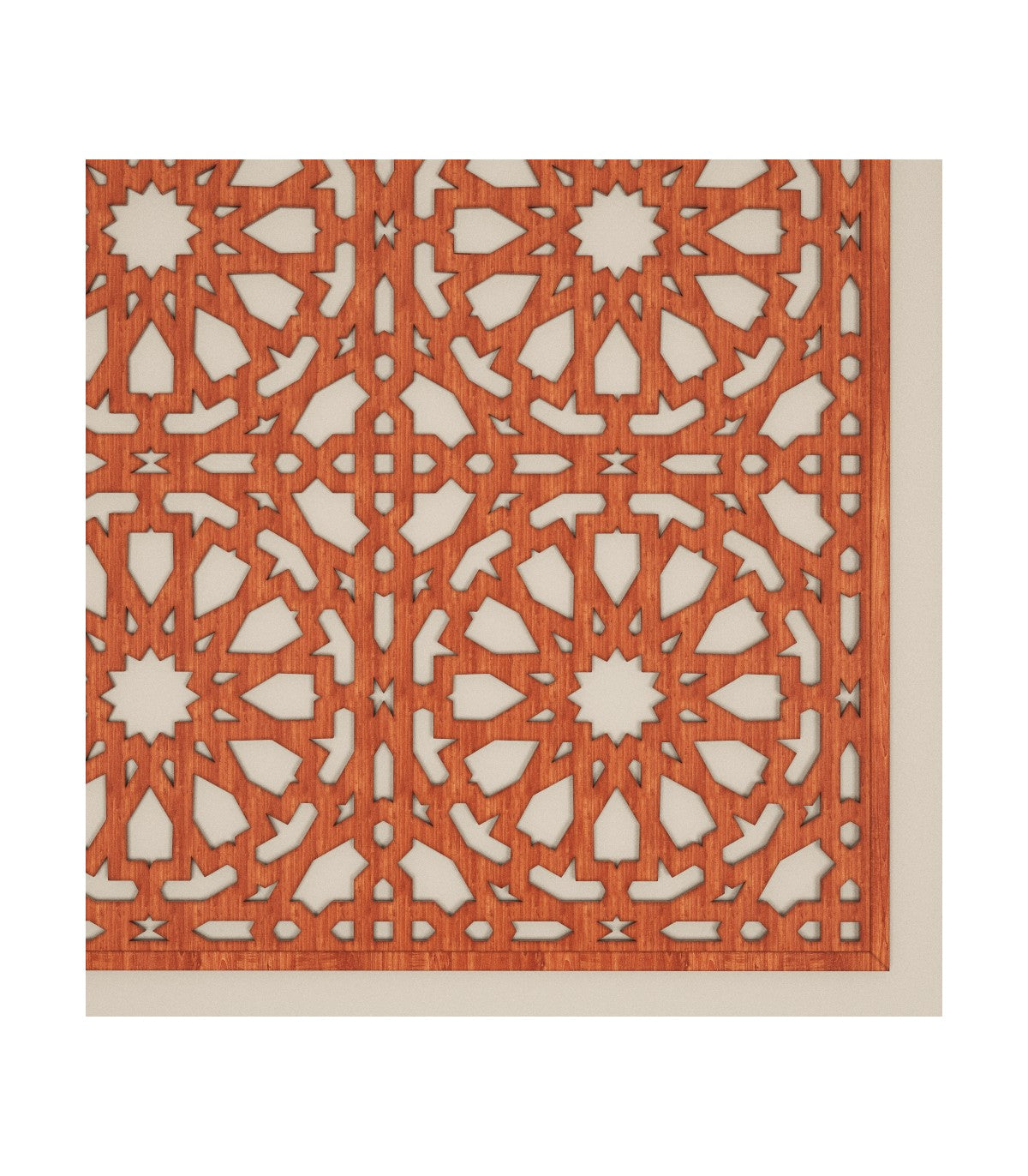 Marco Celosía Árabe de Inspiración Alhambra - 100 cm x 100 cm: Elegancia Andalusí para tu Espacio