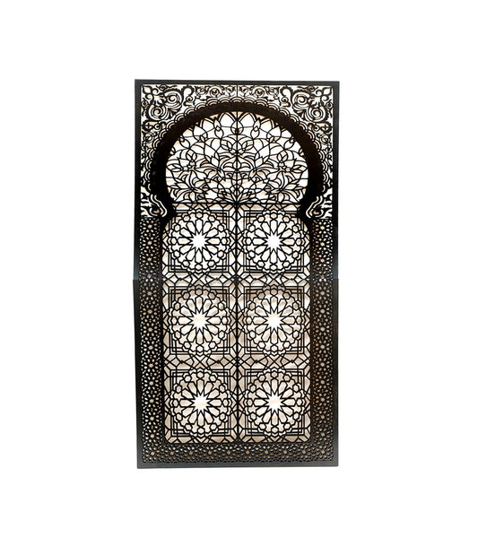 Cadre miroir - design arabe - couleur wengé - 2m x 1m x 1cm