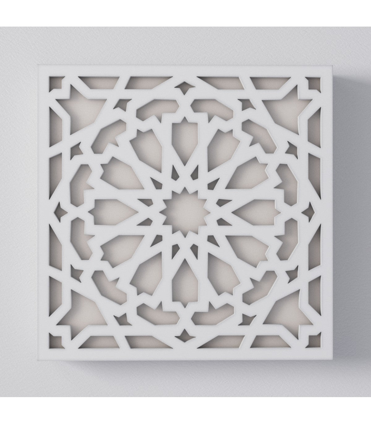 Wooden Ceiling or Wall Light for Ceiling or Wall - Alhambra Model 50x50 cm: Your Space, a Tribute to Arab Beauty