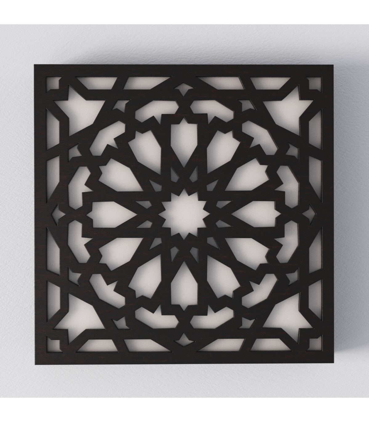 Wooden Ceiling or Wall Light for Ceiling or Wall - Alhambra Model 50x50 cm: Your Space, a Tribute to Arab Beauty