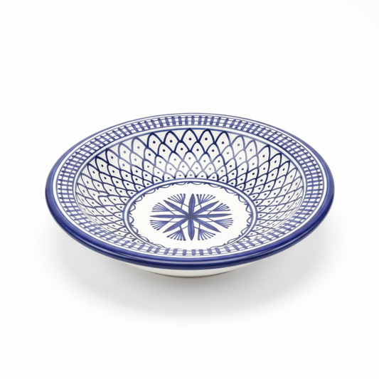 Plato cerámica Fez fondo blanco 45