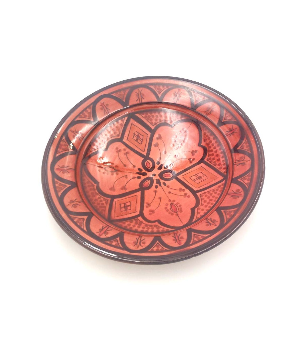 Plato Decorativo Cerámica Andalusí Asfi - Pintado a Mano - Modelo Lainun - Artesanía Marroquí