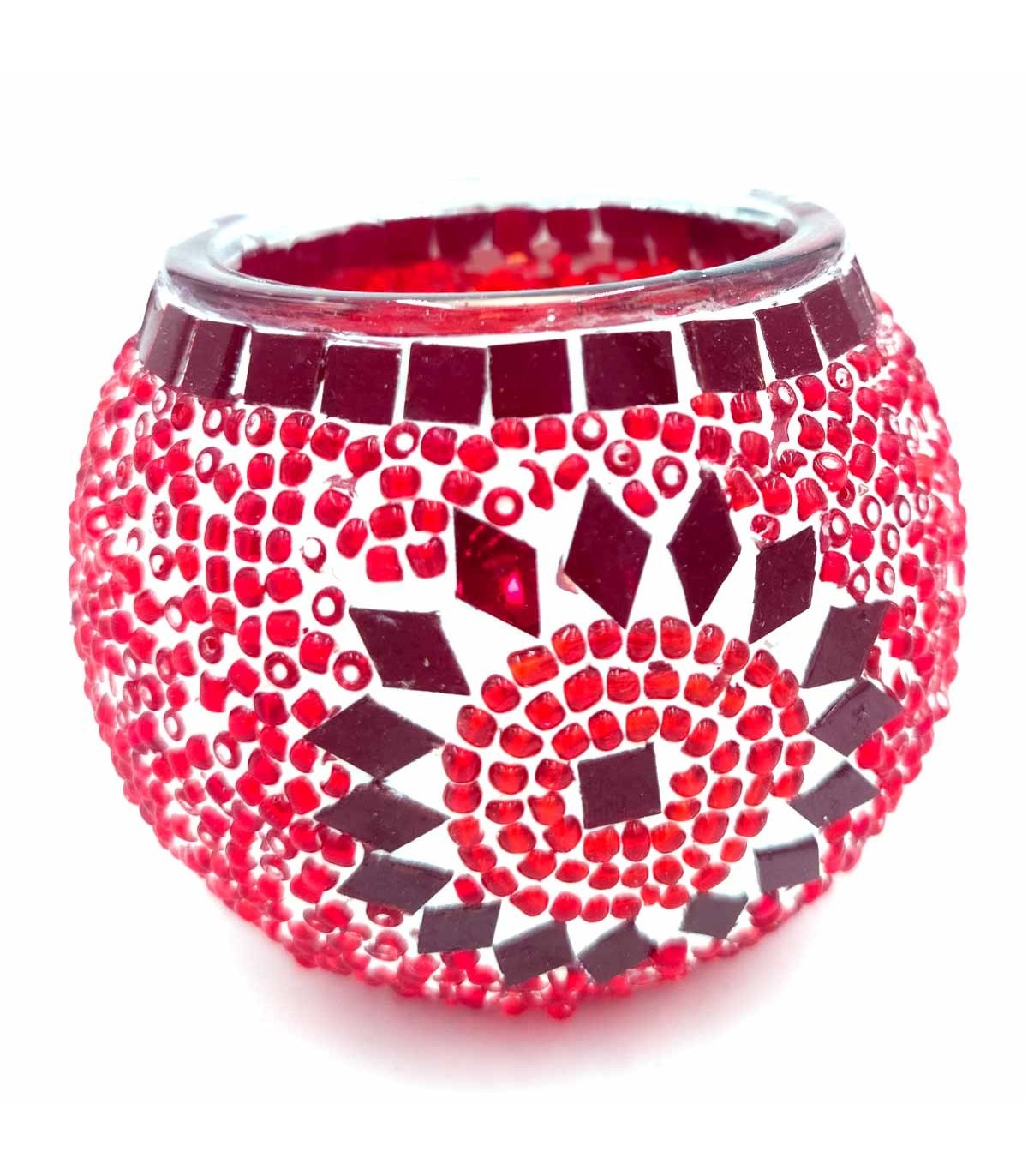 Portavelas Cristal Mosaico Artesanía Turca – Tamaño Nº 2
