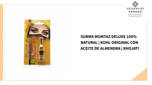 Surma Mumtaz Deluxe 100% Natural | Kohl Original con Aceite de Almendra | Khojati by@Outfy