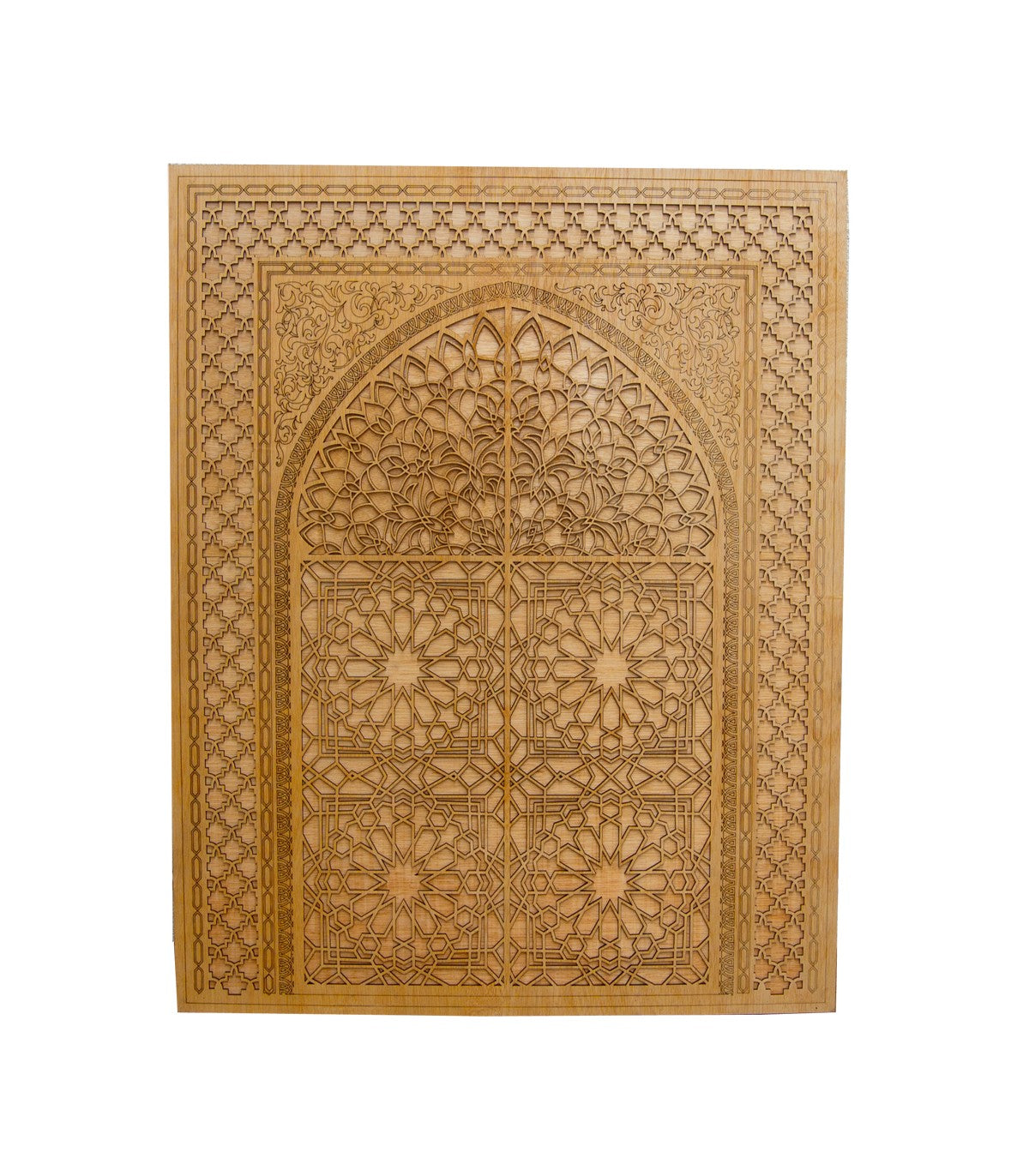 La magie orientale dans votre maison : Porte Sultan en bois à treillis décoratif - 100 x 88 cm