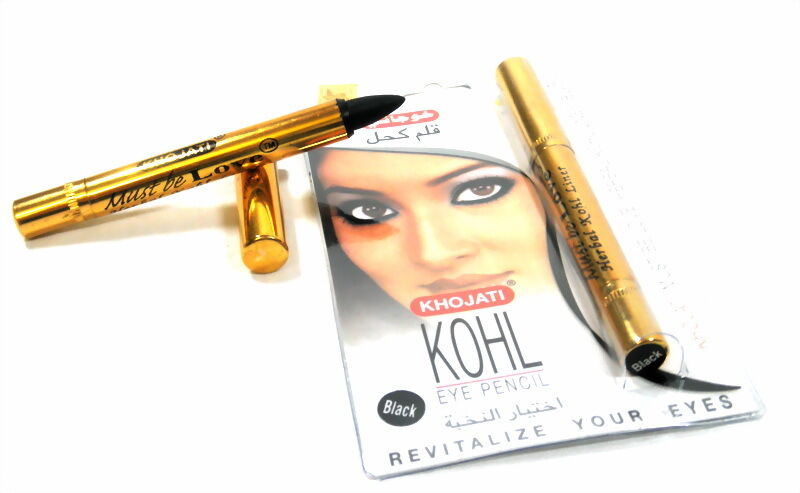 Khol Khojati Crayon Eyeliner Noir Intense - Soin des Yeux Ayurvédique - Fabriqué en Inde