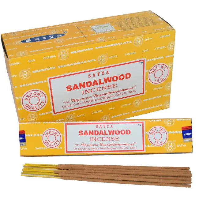 Incienso Satya Sándalo Sandalwood en varitas 15gr Nag Champa