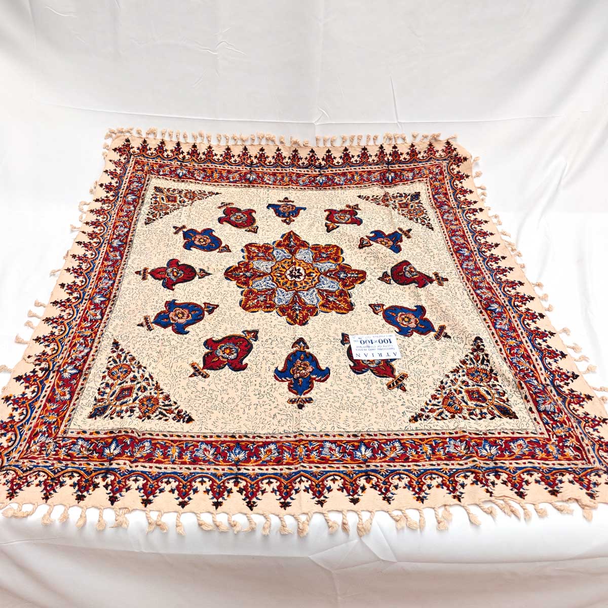 Handmade Cotton Rug - Handmade with Vegetable Dyes - Boho and Ethnic Decor