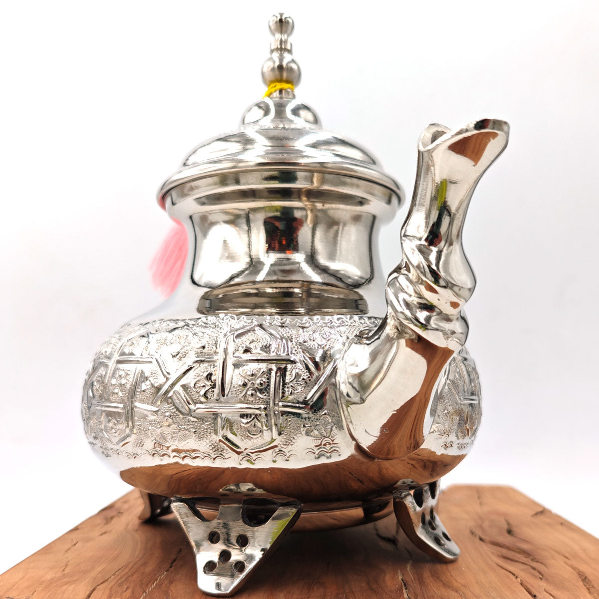 Extra Large Moroccan Arabic Teapot - Carved Alpaca - Andalusian Decoration - Moorish Tea - Moroccan Diamond Model (1500ml)