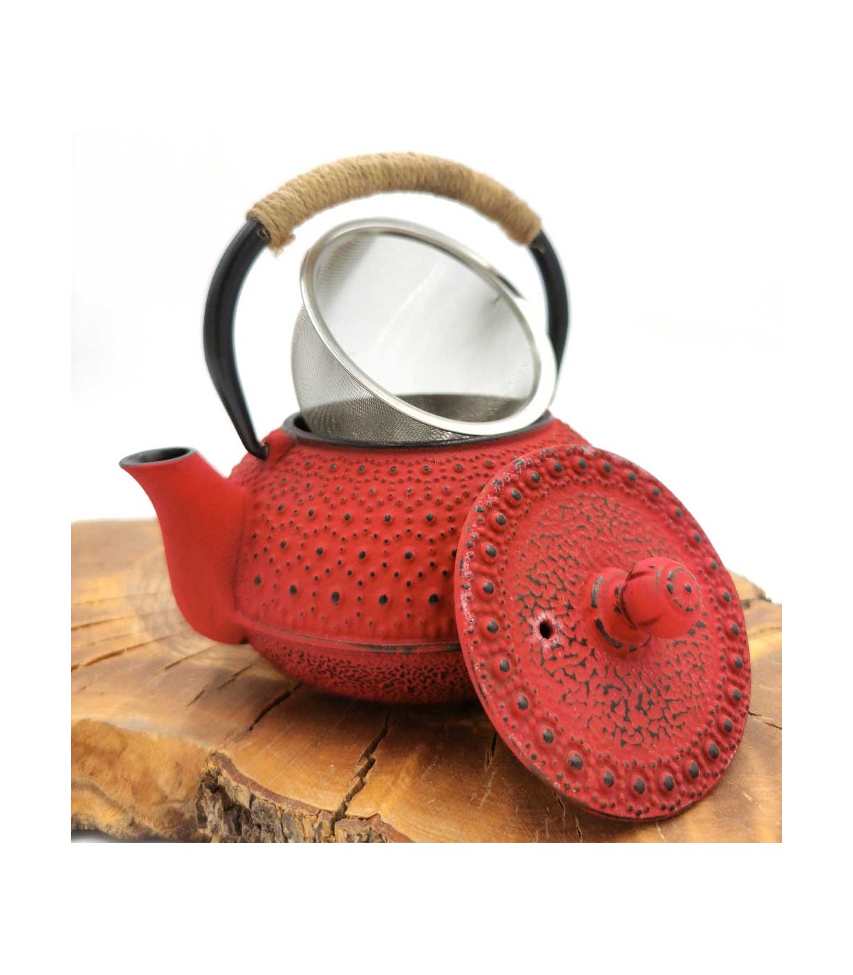 Tetsubin Japanese Square red cast iron teapot with infuser online