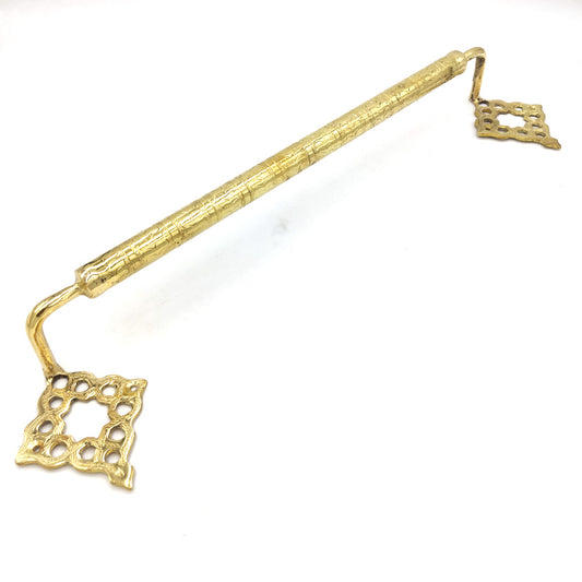 Golden Brass Towel Rack: Moroccan Crafts and Andalusian Decoration for your Bathroom, Marrakech Model"
