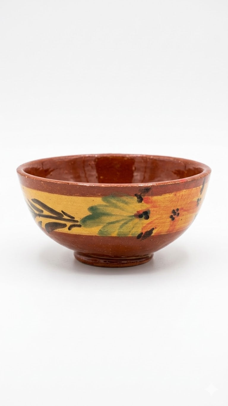 Cuenco Cerámica Marroquí Artesanal Marrón Oued Lao 12cm Estilo Andalusí